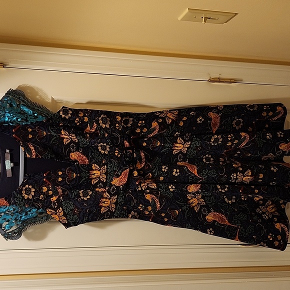 NWOT ANTHROPOLOGIE EVA FRANCO LARKSONG BIRD CORDUROY DRESS SZ 4 - Picture 6 of 11